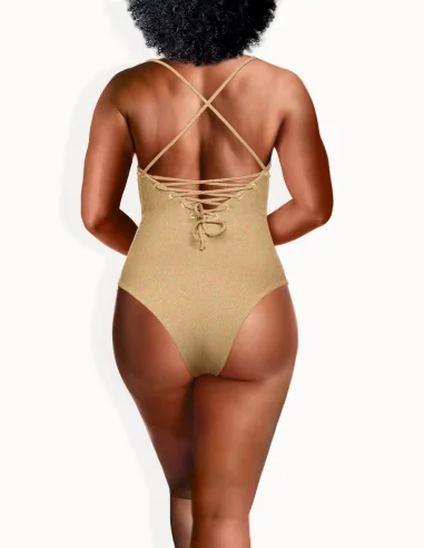 Eyelet Criss Cross (pale gold)